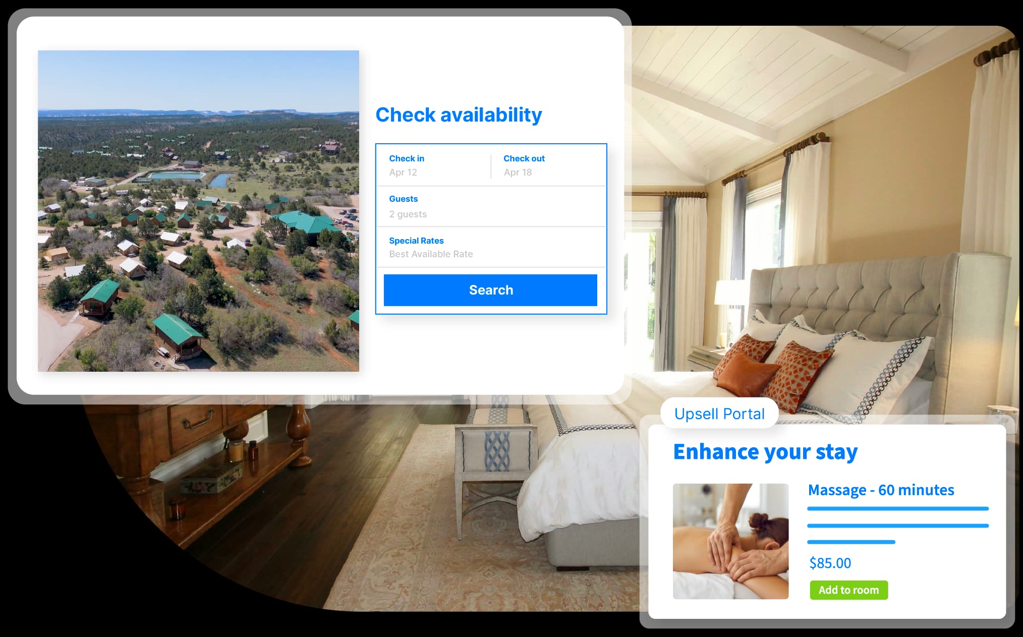 Product Hero Image that displays an illustration of a check availability form