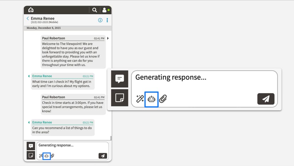 You now have an AI helper right in ThinkMessenger