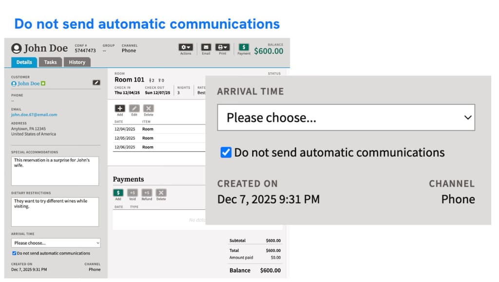 An overview of the new do not email feature