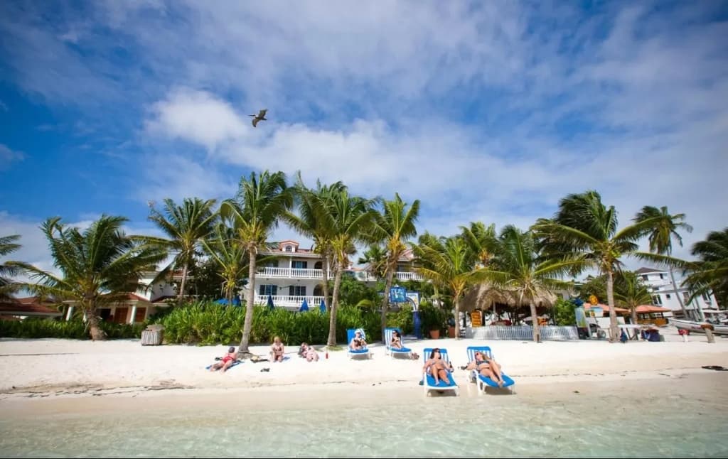 Beachfront area of the Blue Tang Inn