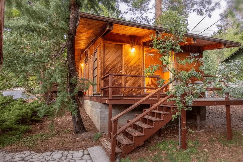 Cabin look at the Woodland Park Manor