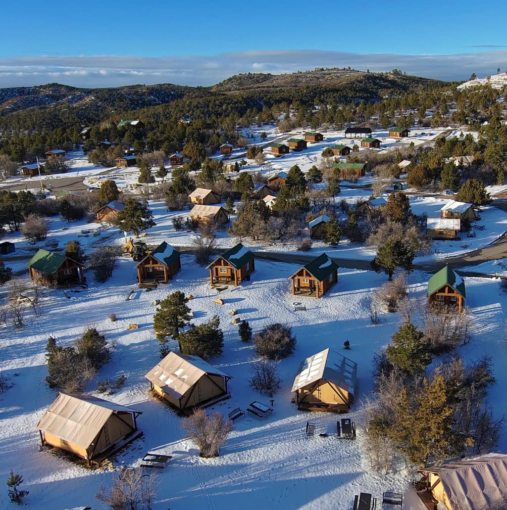 Winter look of the Zion Ponderosa camp