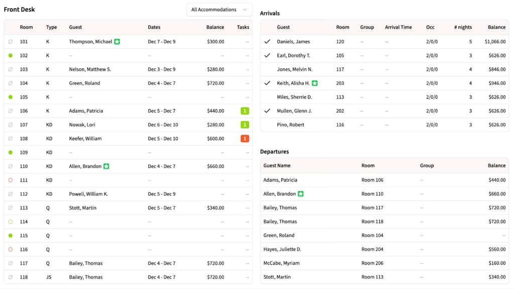A view of the redesigned front desk module