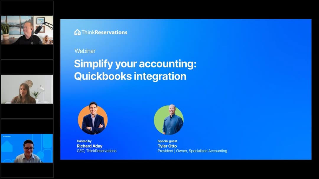 Quickbooks integration webinar opening screen