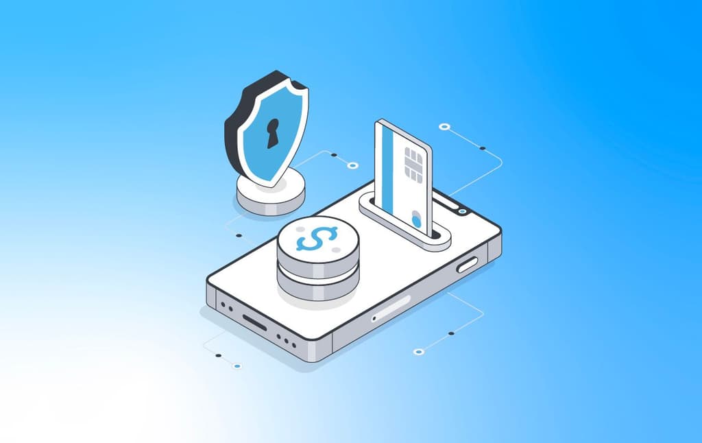 Secure payment isometric illustration